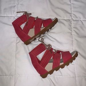 Sorel Joanie II Lace Wedge Sandal - Daredevil - 8.5